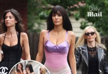 Keeping Up With The Censoris! Kanye West’s Aussie wife Bianca goes pantless in bizarre futuristic outfit as she steps out with family in Melbourne