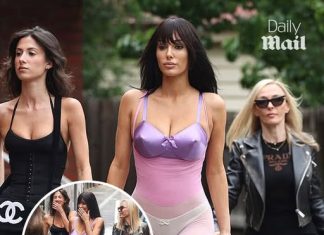 Keeping Up With The Censoris! Kanye West’s Aussie wife Bianca goes pantless in bizarre futuristic outfit as she steps out with family in Melbourne