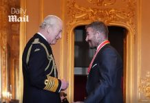 David Beckham hails ‘proudest moment of his life’ as he is FINALLY handed much longed-for knighthood by Charles