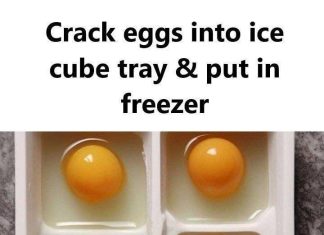 Crack eggs into ice cube tray & put in freezer. Here’s why