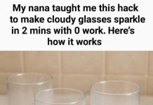 My nana taught me this hack to make cloudy glasses sparkle in 2 mins with 0 work. Here’s how it works