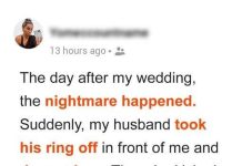 THE HUSBAND REMOVES HIS RING AND SENDS HIS NEW WIFE OUT OF THE HOUSE AS HIS MOTHER GIVES HIM AN ULTIMATUM.