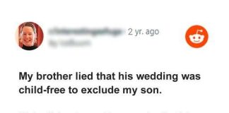 MY BROTHER LIED ABOUT HAVING A CHILD-FREE WEDDING TO EXCLUDE I WAS STUNNED BY MY SON’S REASONING.
