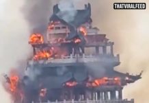 Sacred Temple Bursts Into Flames