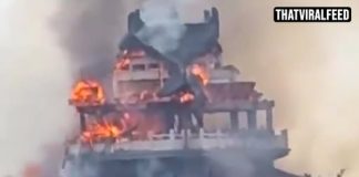Sacred Temple Bursts Into Flames