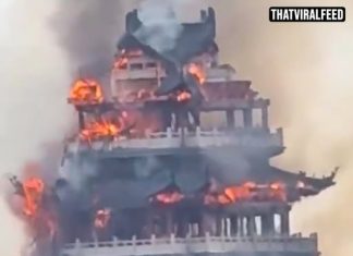 Sacred Temple Bursts Into Flames