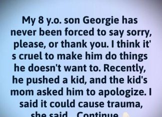 WHY DO I NO LONGER MAKE MY SON SAY ‘THANK YOU’ OR ‘SORRY’