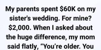 THE ULTIMATE DISPARITY: MY PARENTS GAVE HER $60K AND ME $2K—THE TWIST ON MY WEDDING DAY LEFT EVERYONE SPEECHLESS