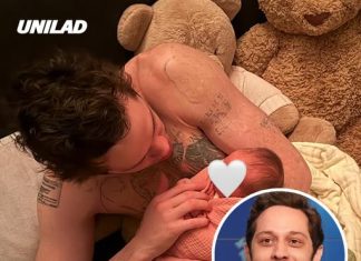 Pete Davidson’s girlfriend shares his new look after spending $200,000 ‘burning off’ almost 200 tattoos