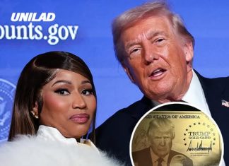 Nicki Minaj shows off $1 million Trump ‘Gold Card’ as she publicly defends president following citizenship controversy