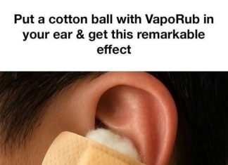 Put a cotton ball with VapoRub in your ear & get this remarkable effect