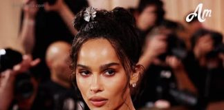 Zoë Kravitz Stuns in Pink Slip Dress at the 2026 Golden Globes – Photos