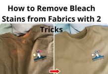 How to Remove Bleach Stains from Fabrics with 2 Tricks