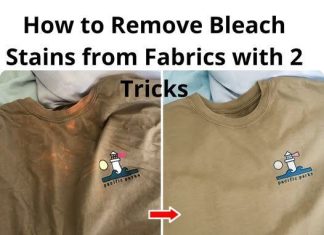 How to Remove Bleach Stains from Fabrics with 2 Tricks