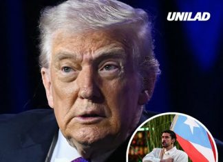 Footage from inside Trump’s Super Bowl party shows Bad Bunny on screens instead of Turning Point USA