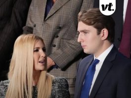 Barron Trump made controversial outfit choice during Trump’s speech as lip reader ‘reveals rude four-word remark’ he made to Ivanka
