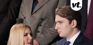 Barron Trump made controversial outfit choice during Trump’s speech as lip reader ‘reveals rude four-word remark’ he made to Ivanka