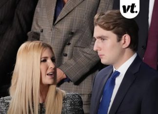 Barron Trump made controversial outfit choice during Trump’s speech as lip reader ‘reveals rude four-word remark’ he made to Ivanka