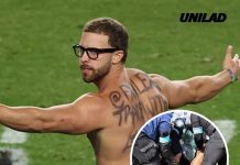 What was written on Super Bowl streaker’s body revealed before player tackled him on the field