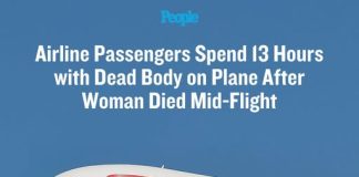 Airline Passengers Spend 13 Hours with Dead Body on Plane After Woman Died Mid-Flight