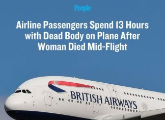 Airline Passengers Spend 13 Hours with Dead Body on Plane After Woman Died Mid-Flight
