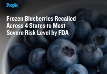 Frozen Blueberries Recalled Across 4 States to Most Severe Risk Level by FDA