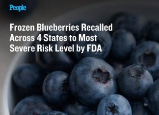 Frozen Blueberries Recalled Across 4 States to Most Severe Risk Level by FDA