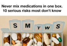 Never mix medications in one box!