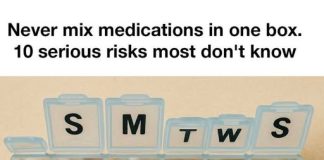 Never mix medications in one box!
