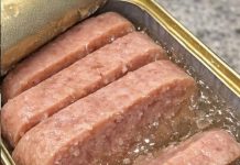 I opened a can of Spam and found it sitting in a clear jelly. Is that normal or did it go bad