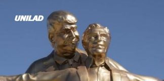 Statue of Trump and Epstein recreating Titanic scene appears in Washington