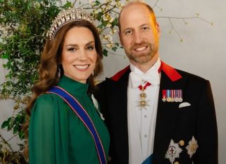 Kate Middleton and Prince William Surprise with Stunning Tiara Portrait from State Banquet