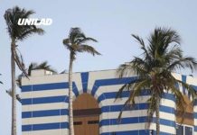 Epstein files explain purpose of blue striped building on his island