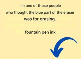 So, what exactly is the blue part of the eraser for?