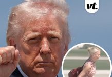 Who is the ‘mystery woman’ with a large red bag spotted following Donald Trump around? Several theories have emerged