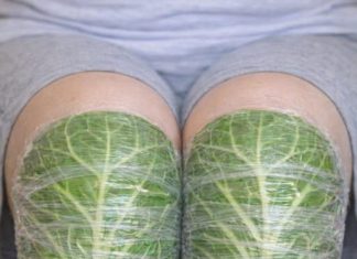 Wrap a Cabbage Leaf Around Your Knee