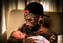 TATTOO-COVERED FATHER UNDERGOES DRAMATIC TRANSFORMATION FOR HIS DAUGHTER’S FUTURE.