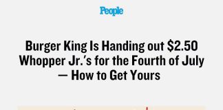 Burger King Is Handing out $2.50 Whopper Jr.’s for the Fourth of July — How to Get Yours