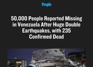 50,000 People Reported Missing in Venezuela After Huge Double Earthquakes, with 235 Confirmed Dead