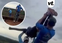 Horrific moment woman, 21, is thrown to her death after bungee crew allegedly failed to attach safety rope