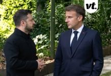 Macron and Zelensky’s words heard on hot mic as leaders discussed how to deal with Trump