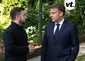 Macron and Zelensky’s words heard on hot mic as leaders discussed how to deal with Trump