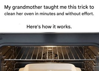 Here’s a simple old-fashioned trick for cleaning an oven