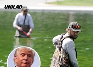 Trump calls out ‘vandalism’ over Reflecting Pool concerns after blue paint is seen peeling off