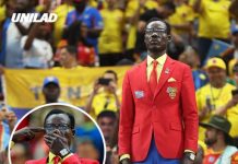 Reason why man is standing motionless for entire World Cup matches explained