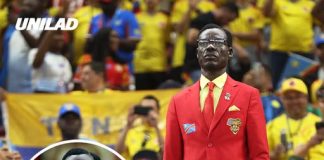 Reason why man is standing motionless for entire World Cup matches explained