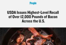 USDA Issues Highest-Level Recall of Over 12,000 Pounds of Bacon Across the U.S.