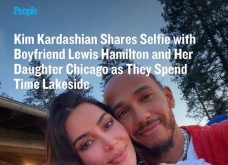 Kim Kardashian Shares Selfie with Boyfriend Lewis Hamilton and Her Daughter Chicago as They Spend Time Lakeside
