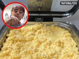 Guests Recoil After Hotel Worker Shows How Buffet Scrambled Eggs Go From Bag To Tray