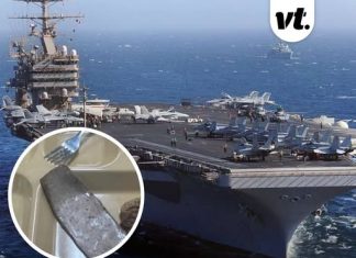 Horrific photos show food served to USS Abraham Lincoln sailors after nine months at sea as several ‘have tried to jump overboard’